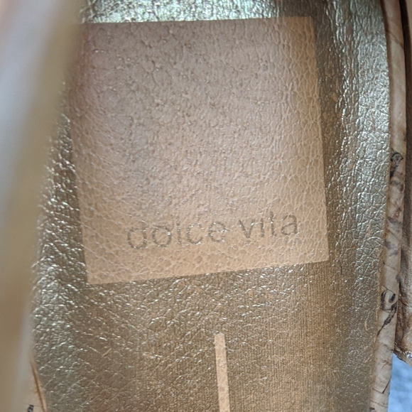 DOLCE VITA Linsey Lace Tan Wedges - Picture 7 of 10